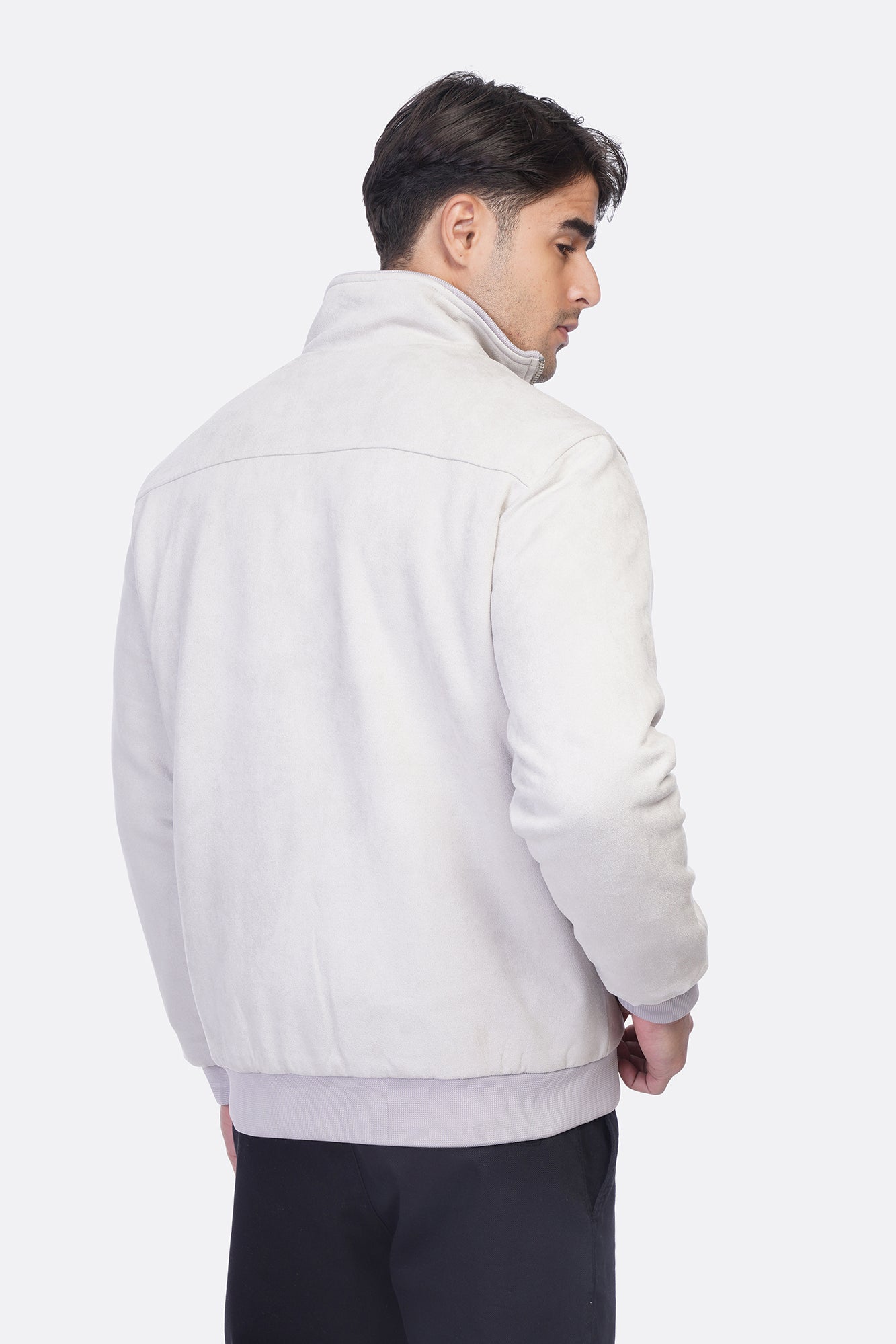 Suede Zipper Jacket – Modern Style – JAK/26604