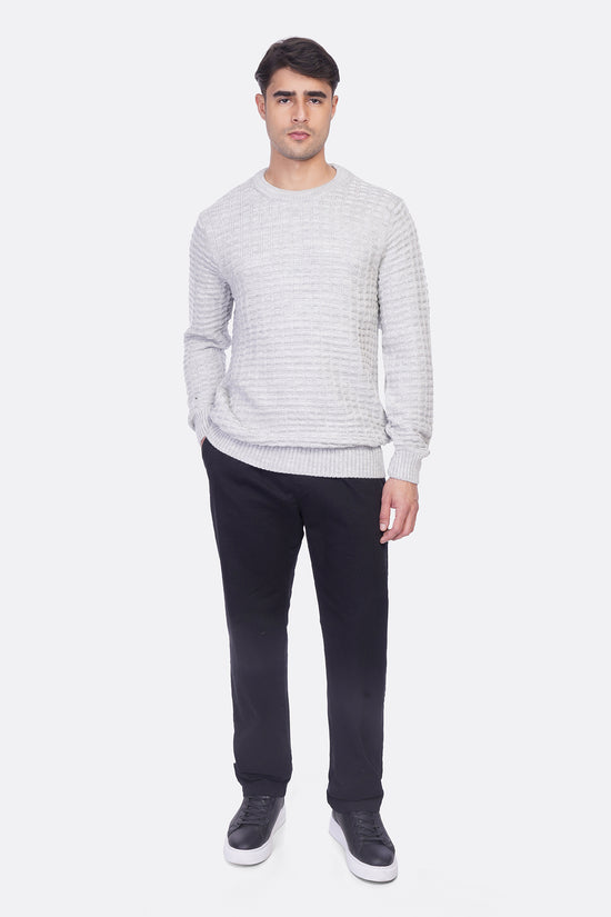 Men’s Rounded Fashion Pullover – Acrylic Comfort